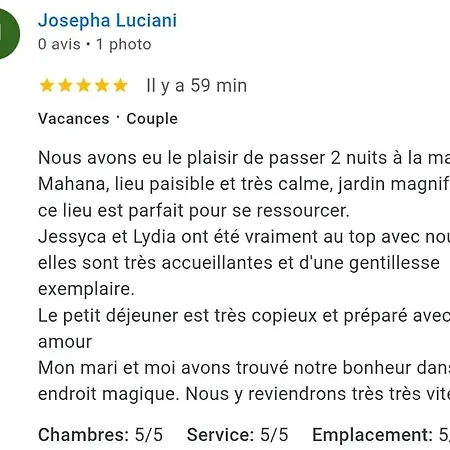 Maison Mahana Bed & Breakfast *